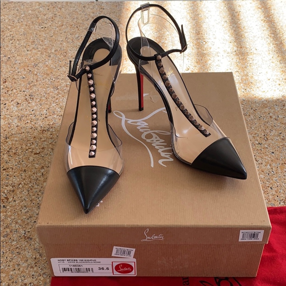Christian Louboutin Nosy Spikes Black 100MM